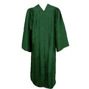 jostens graduation gown dark green